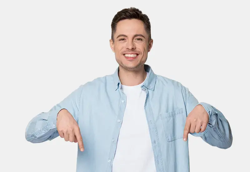 Man wearing woven shirts